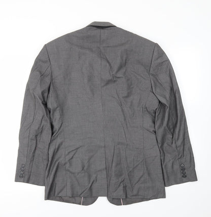 Mens UK Size 40 Preworn Regular Grey Suit Jacket