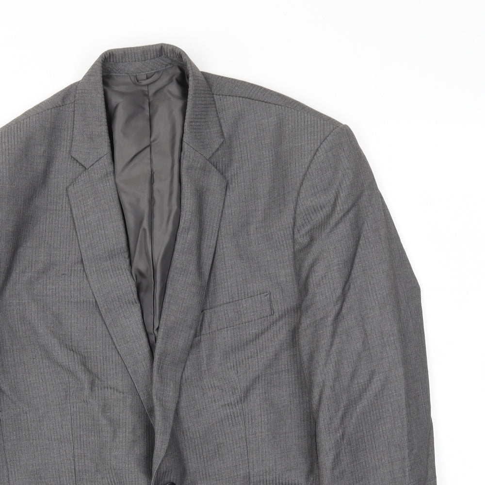 Mens UK Size 40 Preworn Regular Grey Suit Jacket