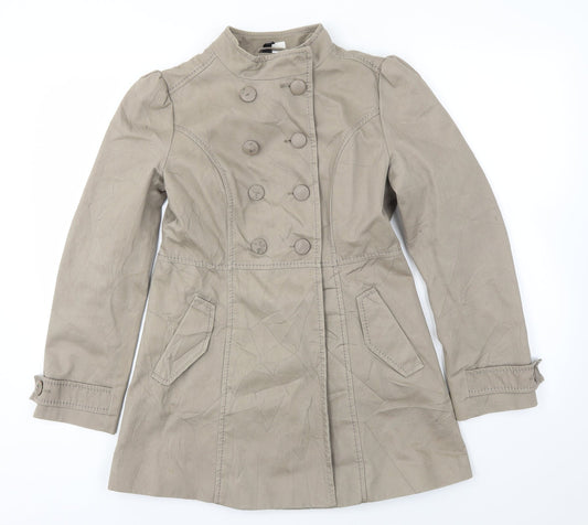 H&M Womens Beige   Jacket Coat Size 8