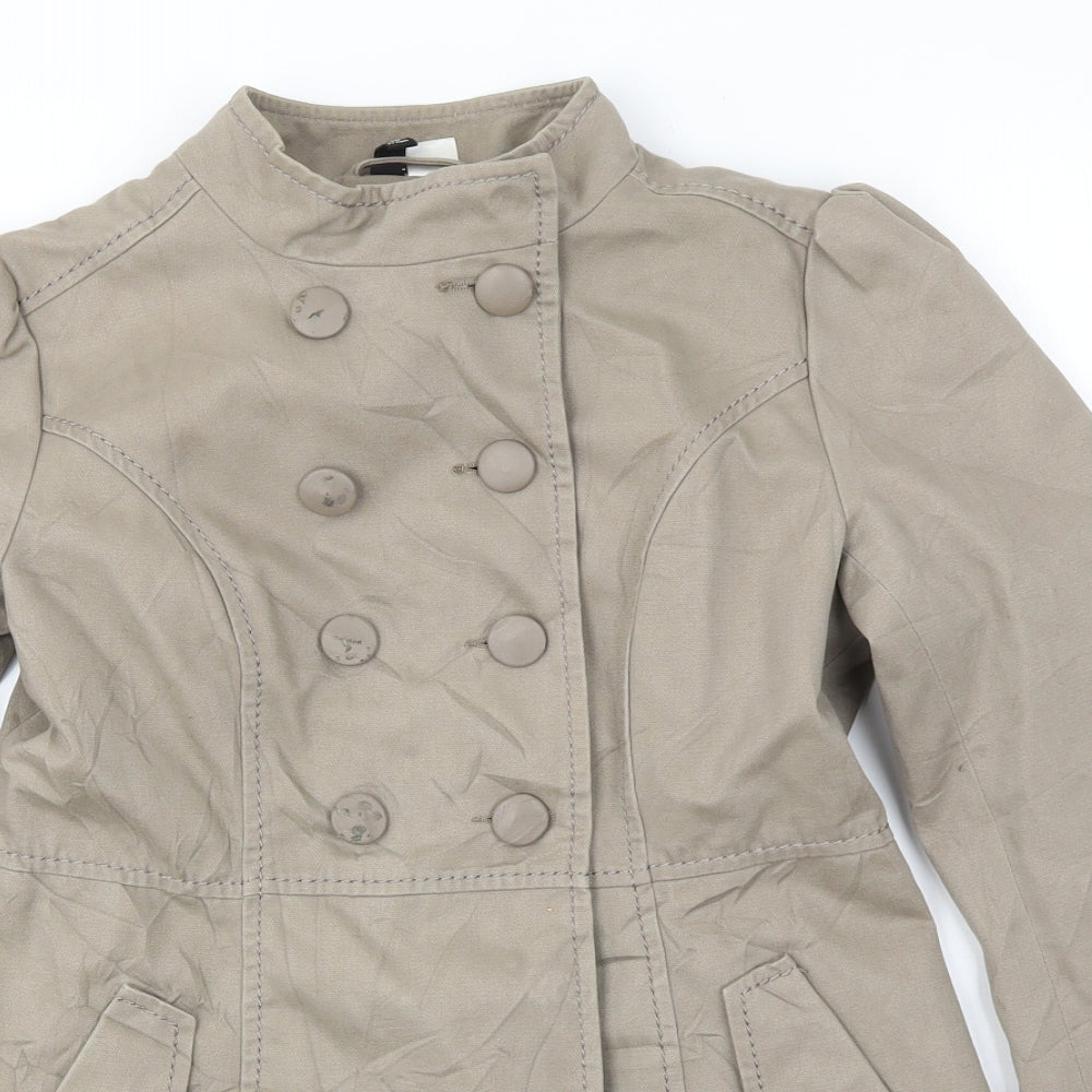 H&M Womens Beige   Jacket Coat Size 8