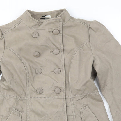 H&M Womens Beige   Jacket Coat Size 8