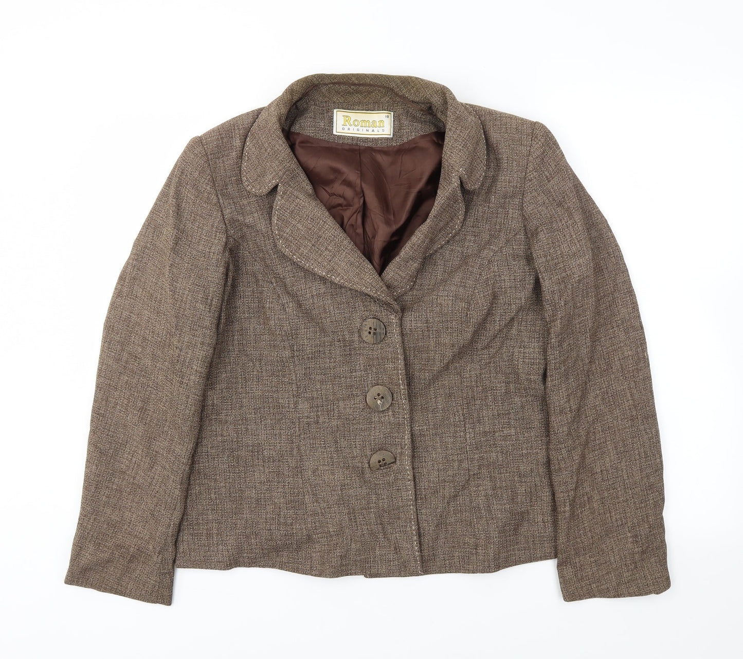 Roman Womens Brown   Jacket Blazer Size 18
