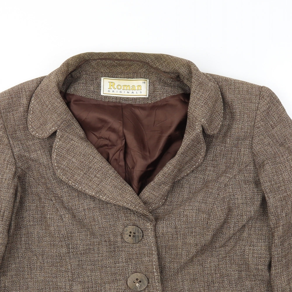Roman Womens Brown   Jacket Blazer Size 18