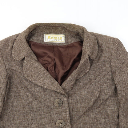 Roman Womens Brown   Jacket Blazer Size 18