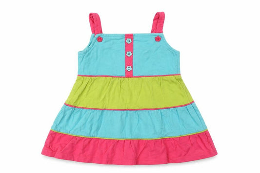 TU Girls Multicoloured Striped  Fit & Flare  Size 3-6 Months