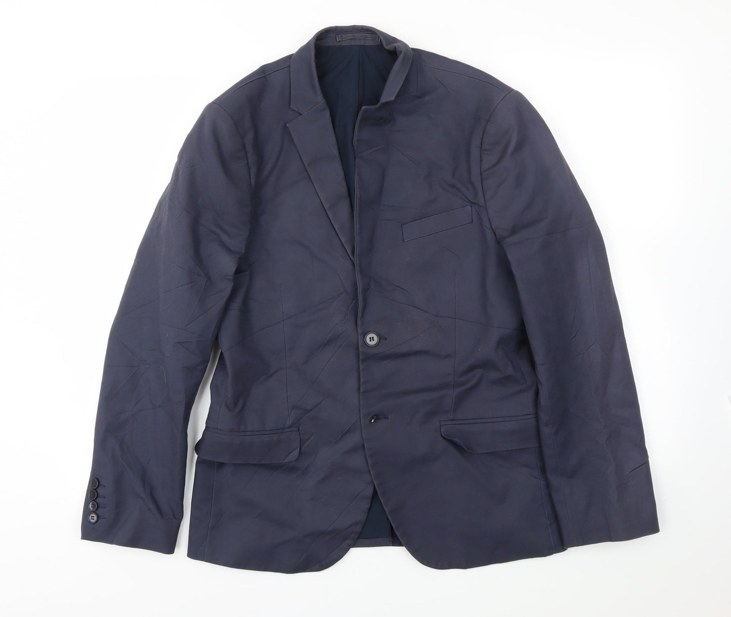 Mens UK Size 38 H&M Regular Blue Suit Jacket