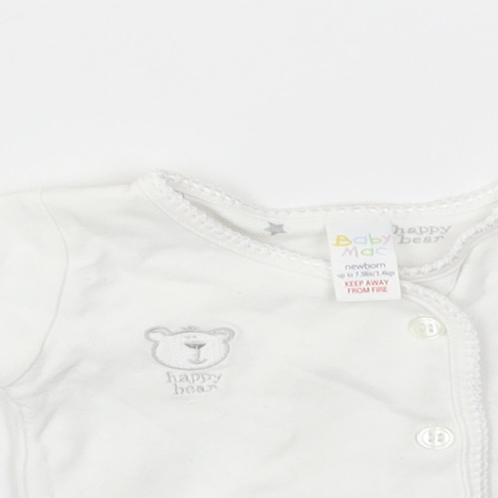 BABY MAC Girls White Houndstooth  Cardigan Jumper One Size