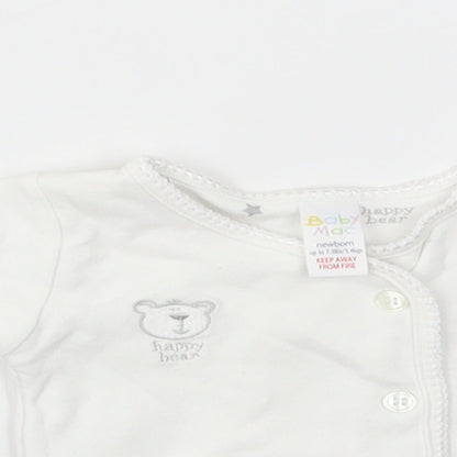 BABY MAC Girls White Houndstooth  Cardigan Jumper One Size
