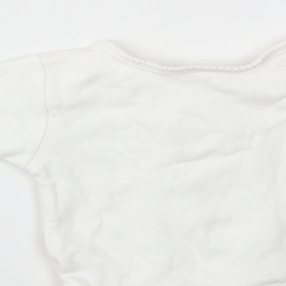 BABY MAC Girls White Houndstooth  Cardigan Jumper One Size