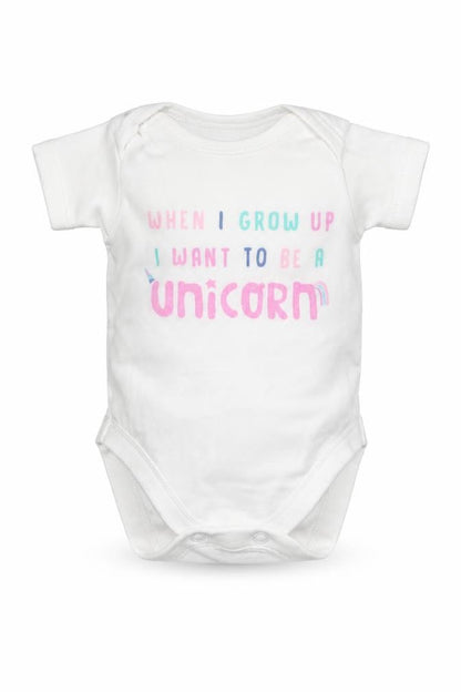Front view of Nutmeg girls’ multicoloured babygrow one-piece size newborn