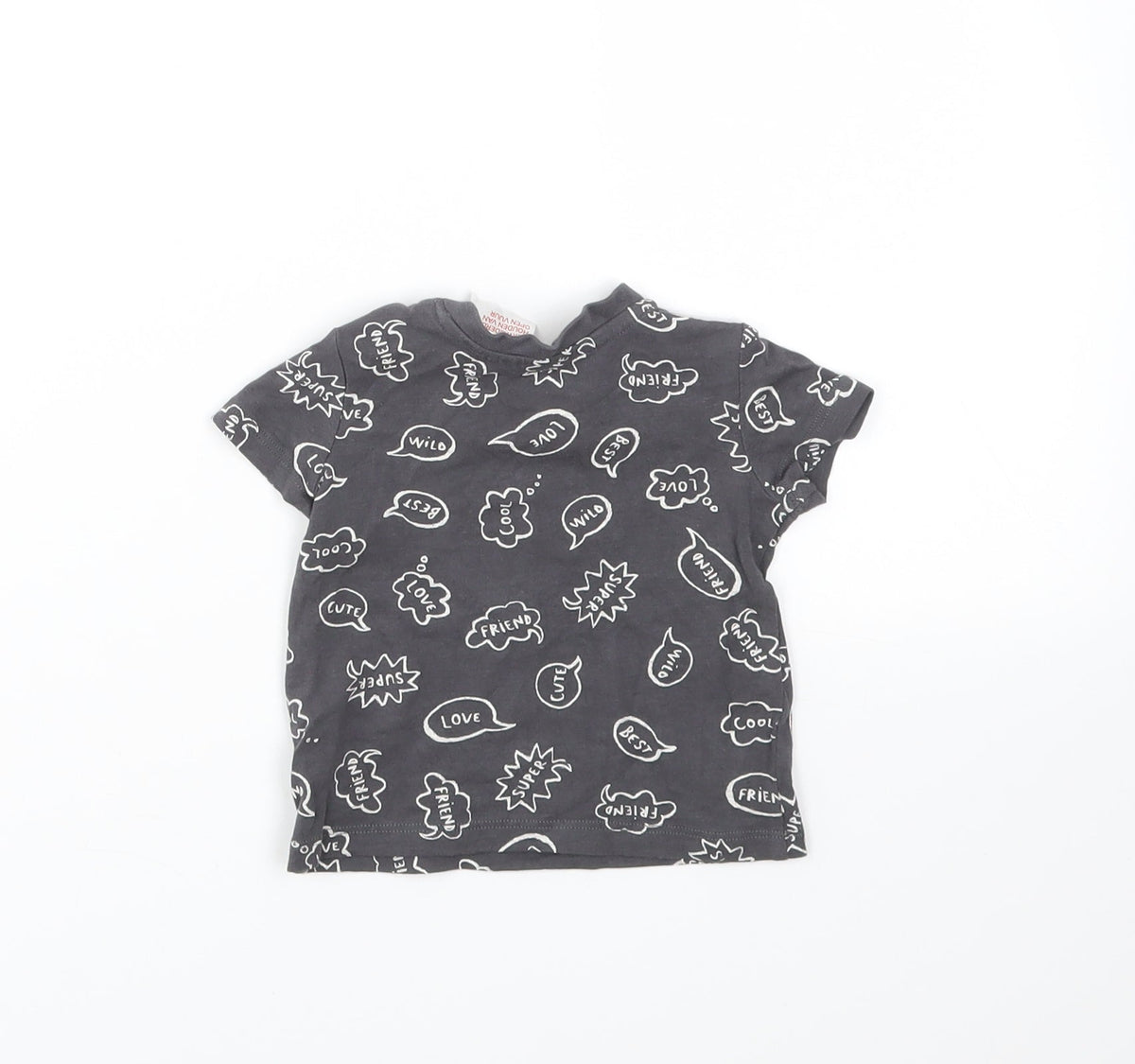 H&M Baby Grey Geometric  Basic T-Shirt Size 0-3 Months