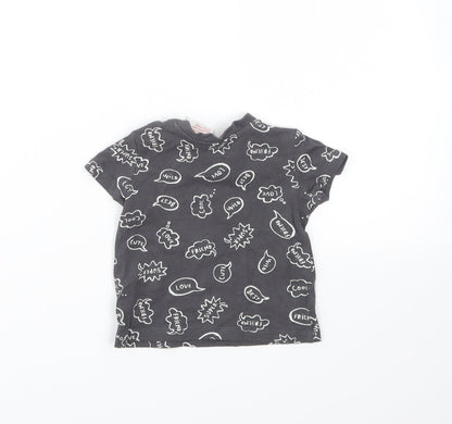 H&M Baby Grey Geometric  Basic T-Shirt Size 0-3 Months