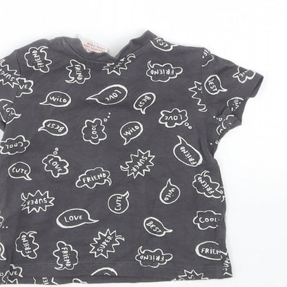 H&M Baby Grey Geometric  Basic T-Shirt Size 0-3 Months