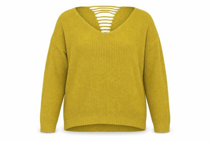 Cameo Womens Yellow  Knit Pullover Jumper Size 16