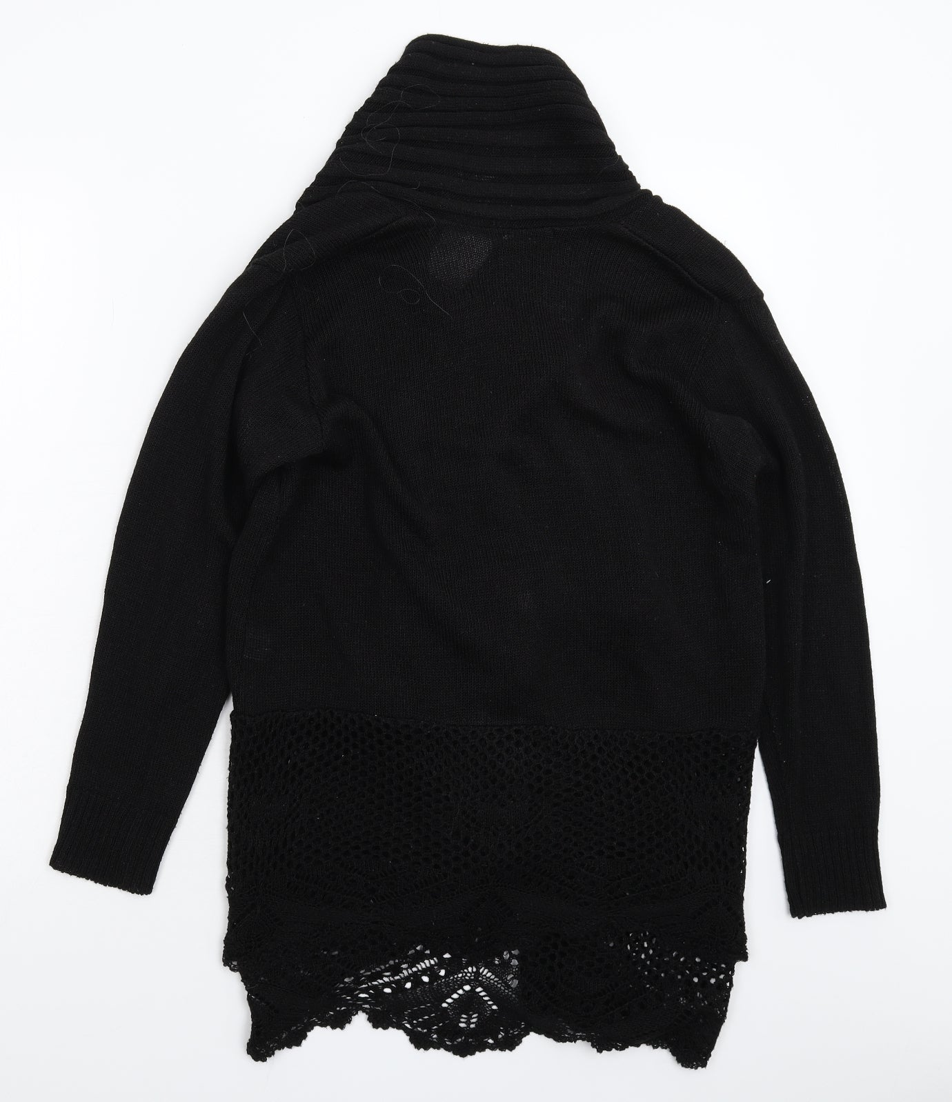 Glimpse Womens Black  Knit Cardigan Jumper Size M