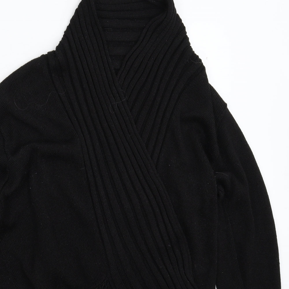 Glimpse Womens Black  Knit Cardigan Jumper Size M