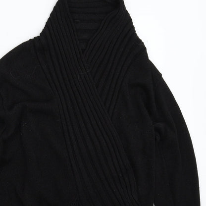 Glimpse Womens Black  Knit Cardigan Jumper Size M