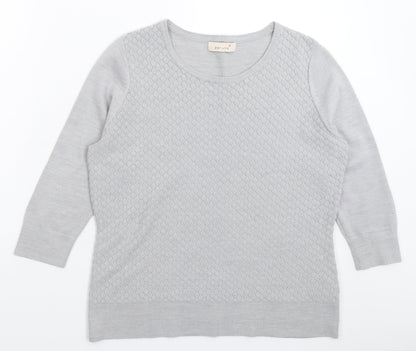 Womens UK Size 14 Per Una Grey Pullover Jumper