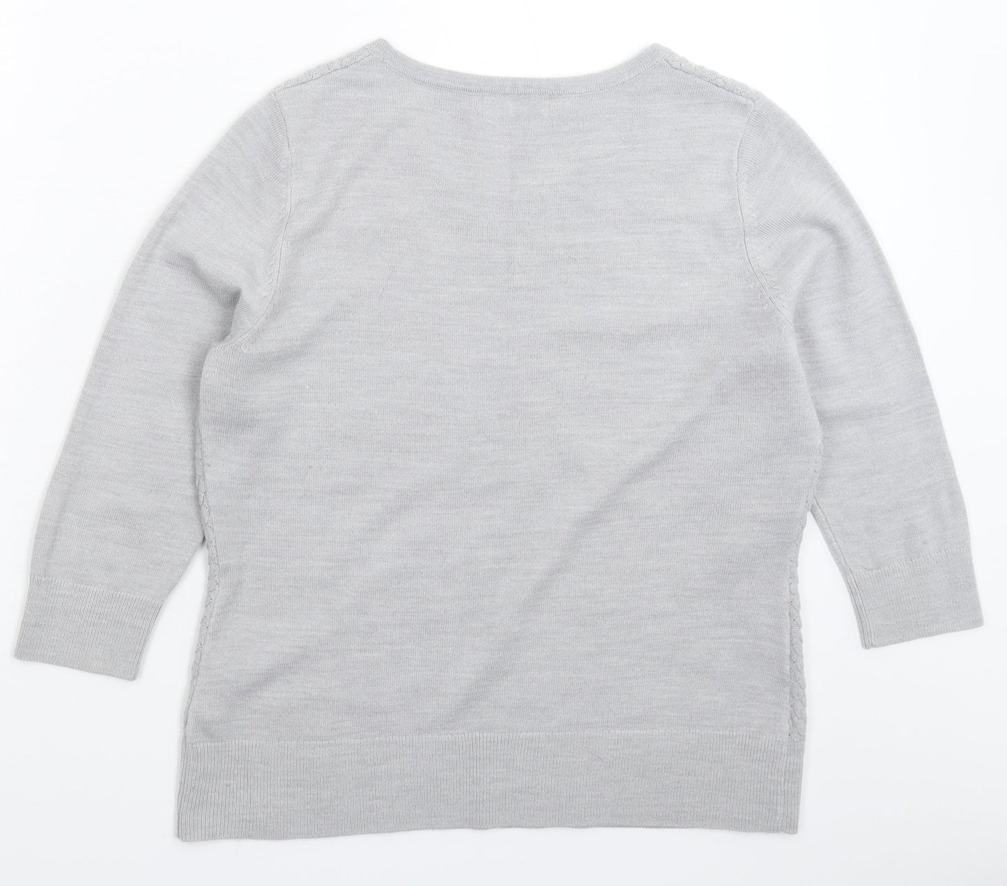 Womens UK Size 14 Per Una Grey Pullover Jumper