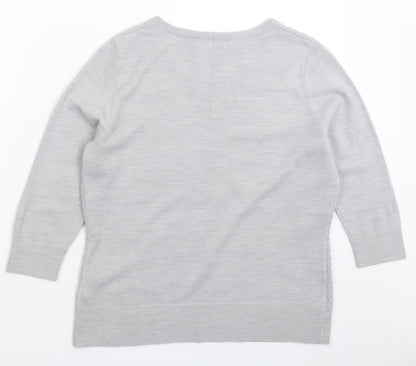 Womens UK Size 14 Per Una Grey Pullover Jumper