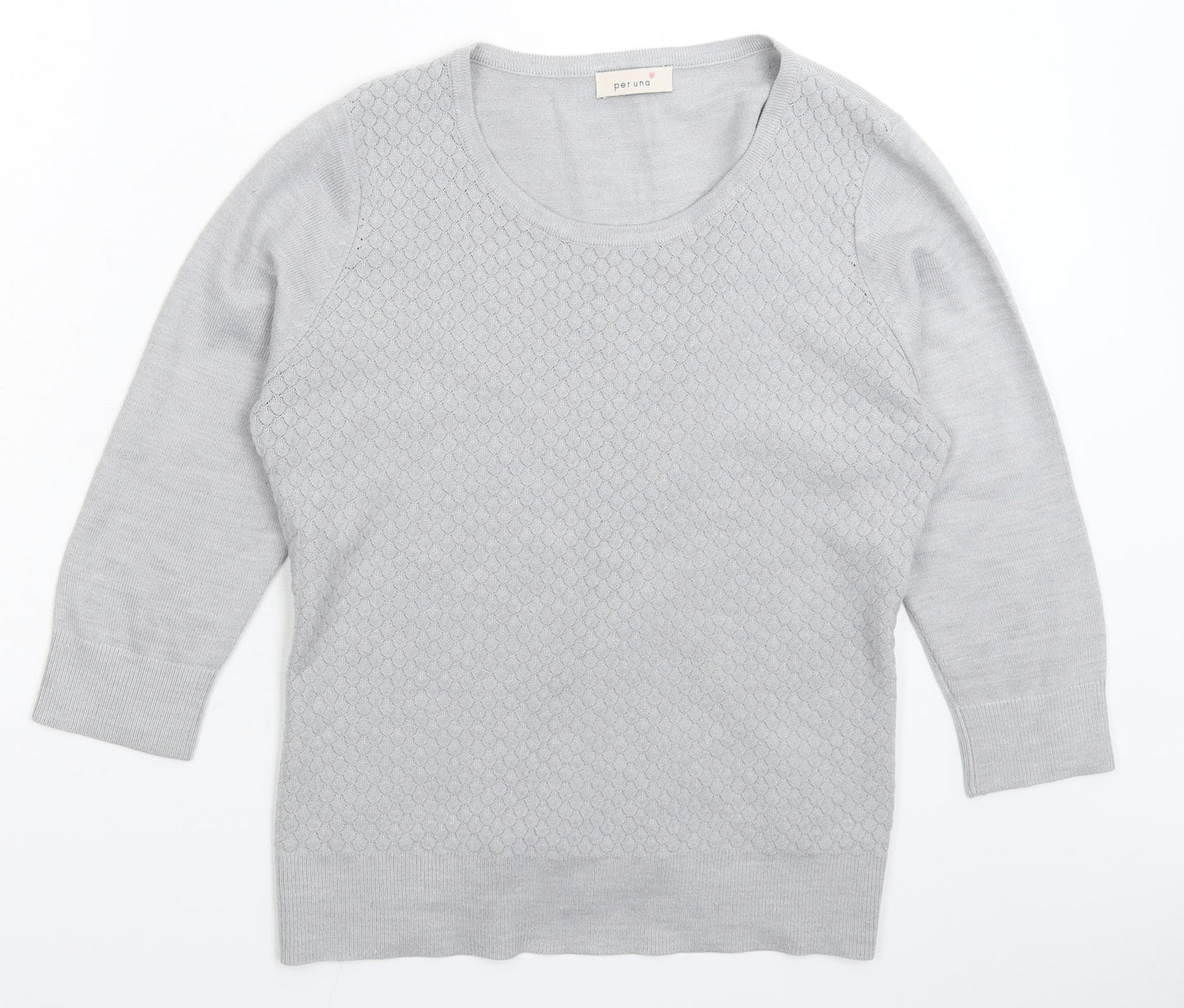 Womens UK Size 14 Per Una Grey Pullover Jumper