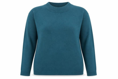 Womens UK Size 16 Pure & Natural Blue Pullover Jumper