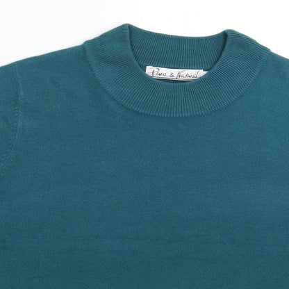 Womens UK Size 16 Pure & Natural Blue Pullover Jumper