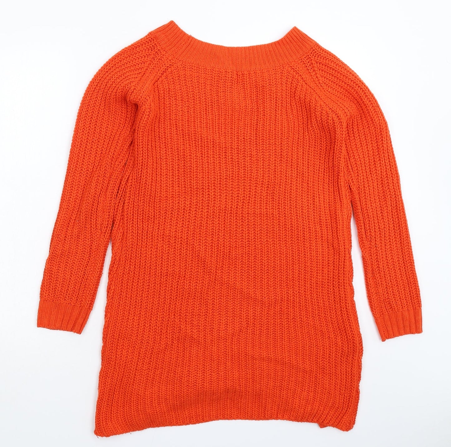 F&F Womens Orange  Knit Pullover Jumper Size 8