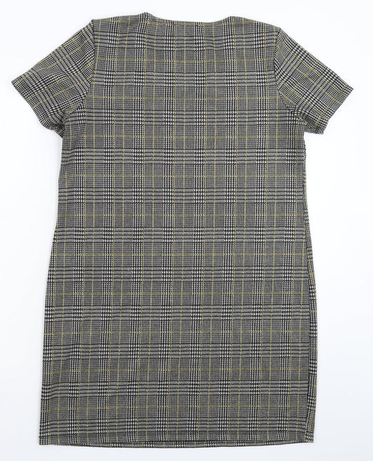 New Look Womens Grey Check  Mini  Size 12