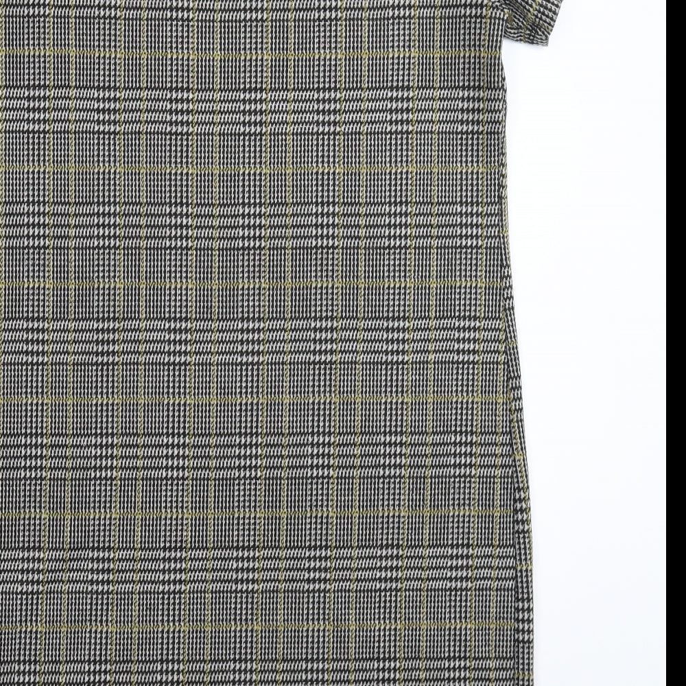 New Look Womens Grey Check  Mini  Size 12