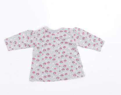 Earlydays Girls Grey   Basic T-Shirt Size 0-3 Months