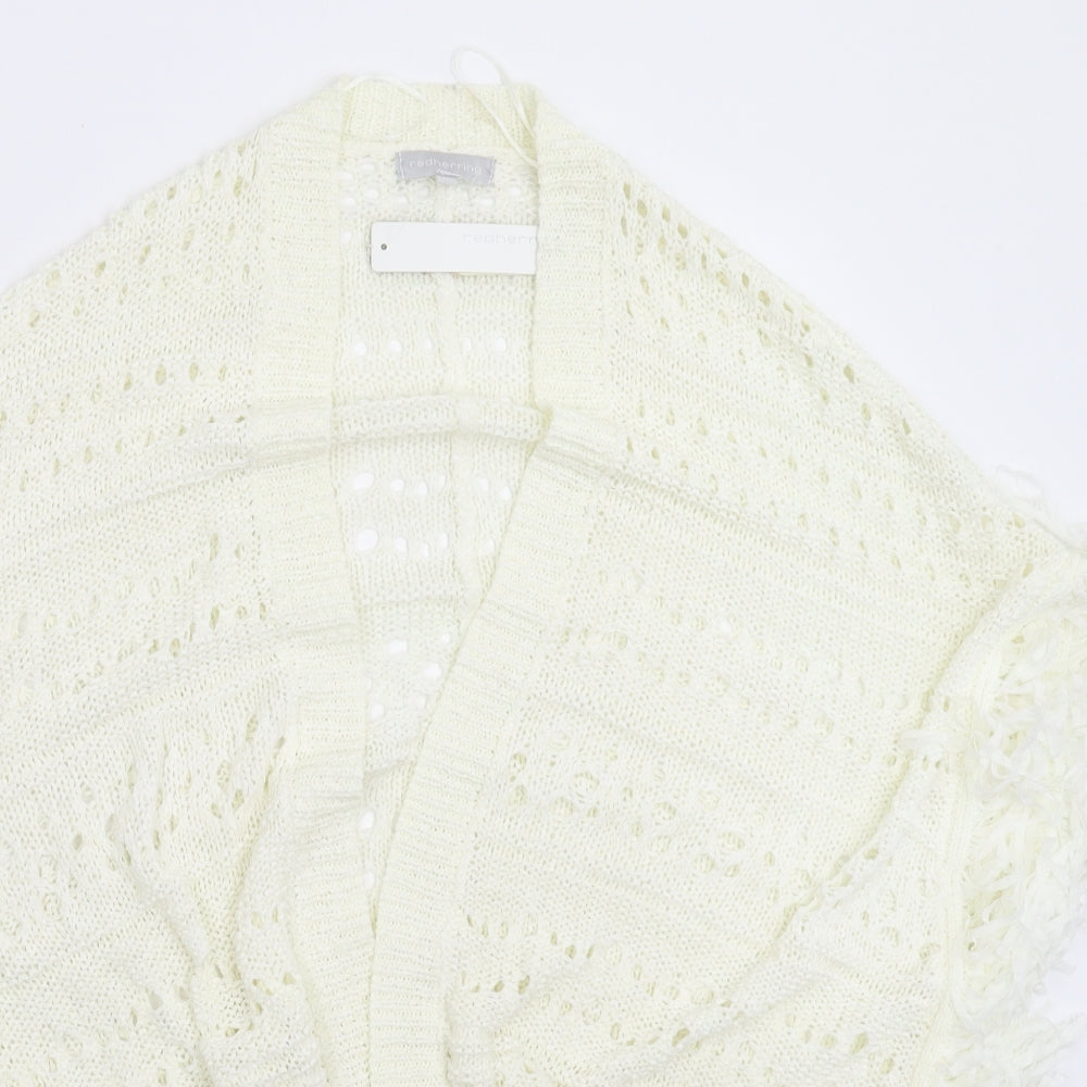 Womens UK Size M Red Herring White Vest Jumper