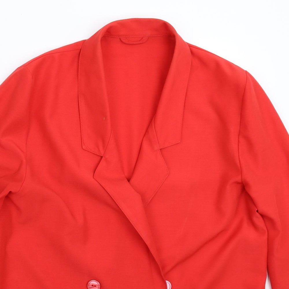 St Michael Womens Red   Jacket Blazer Size 12