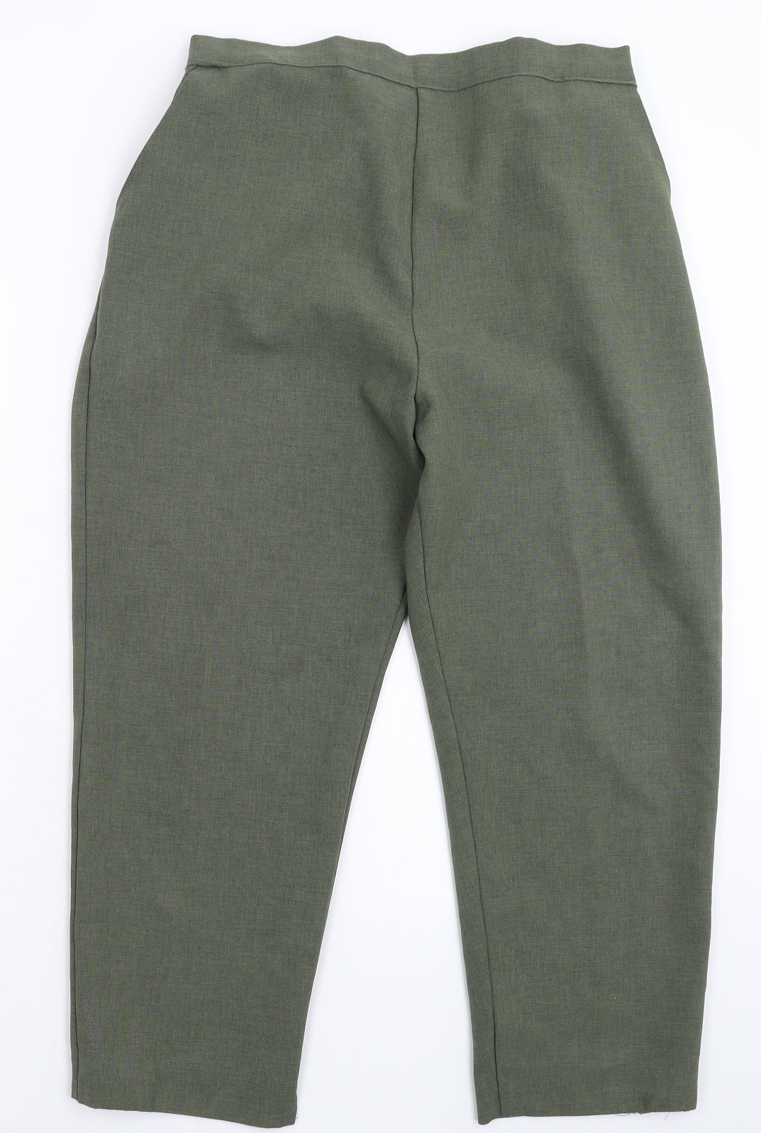 Womens UK Size 32 in Preworn Regular Fit Cropped Green Trousers