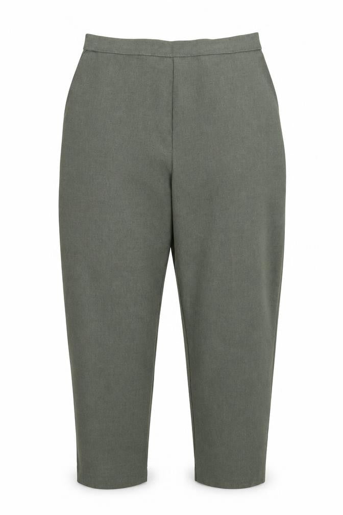 Womens UK Size 32 in Preworn Regular Fit Cropped Green Trousers