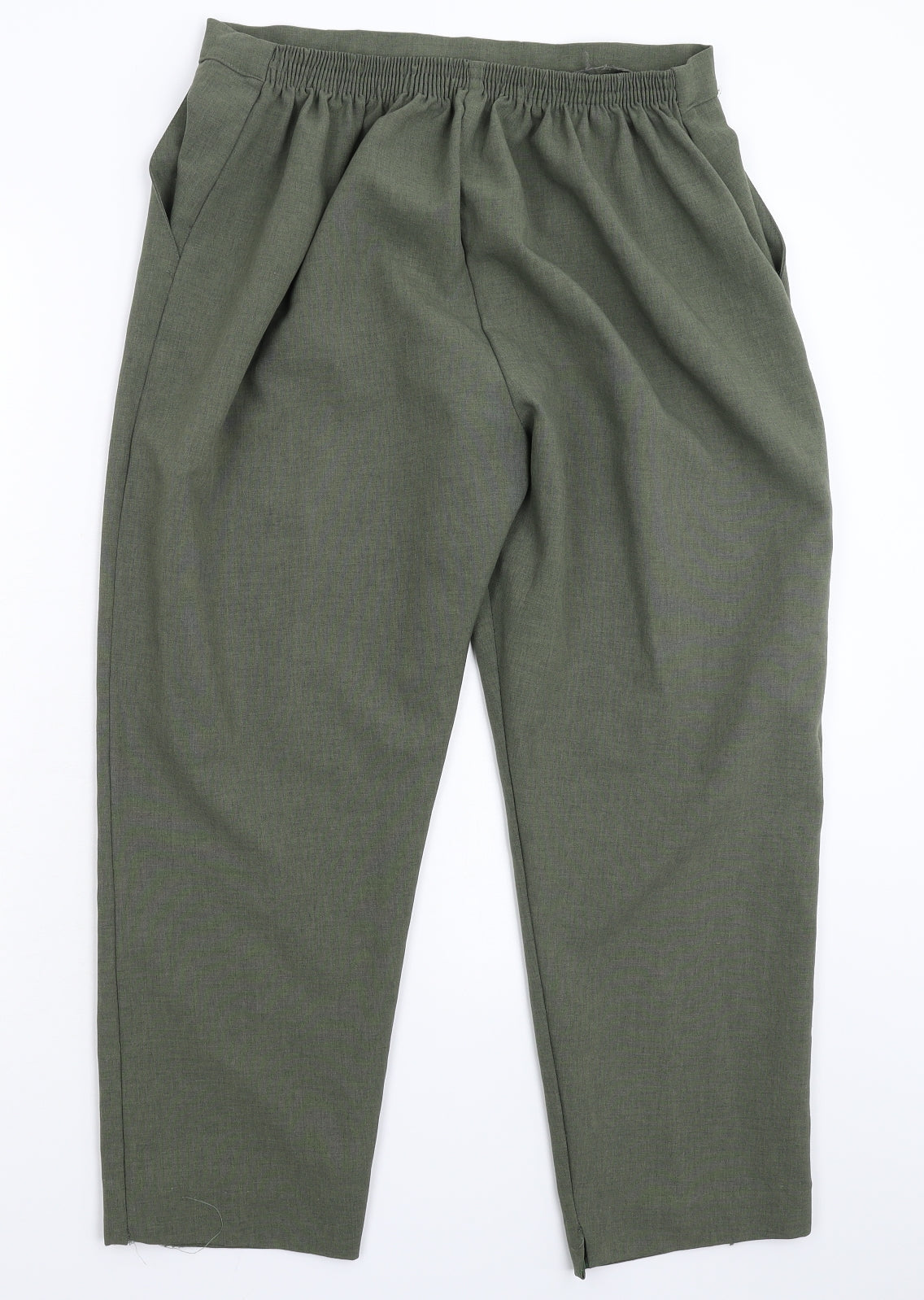 Womens UK Size 32 in Preworn Regular Fit Cropped Green Trousers