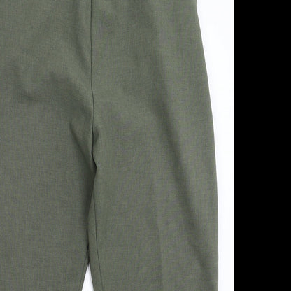 Womens UK Size 32 in Preworn Regular Fit Cropped Green Trousers