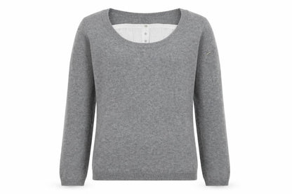 CFK Girls Grey  Knit Pullover Jumper Size 8 Years