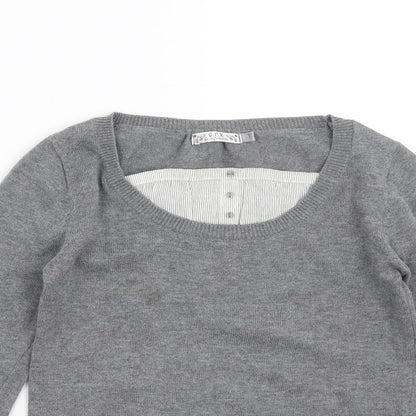 CFK Girls Grey  Knit Pullover Jumper Size 8 Years