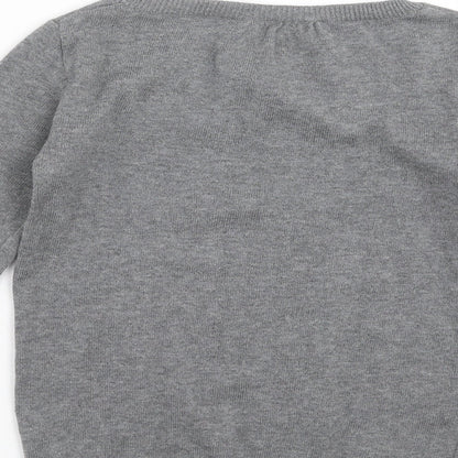 CFK Girls Grey  Knit Pullover Jumper Size 8 Years