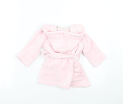 Soft Touch Girls Pink Solid   Robe Size 6-9 Months