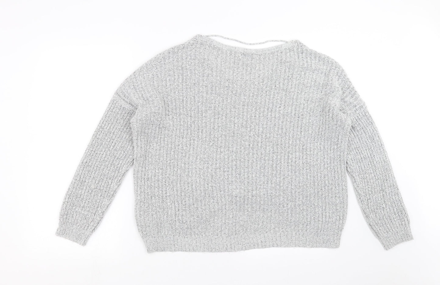 Womens UK Size XL Jaqueline de Yong Grey Pullover Jumper
