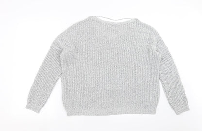 Womens UK Size XL Jaqueline de Yong Grey Pullover Jumper