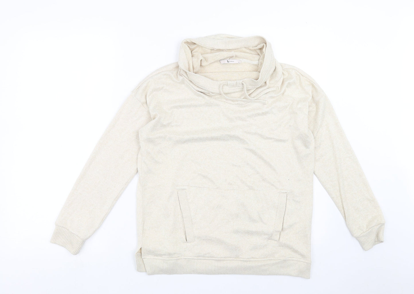 TU Womens Beige  Knit Pullover Jumper Size 10
