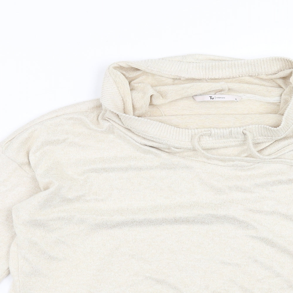 TU Womens Beige  Knit Pullover Jumper Size 10
