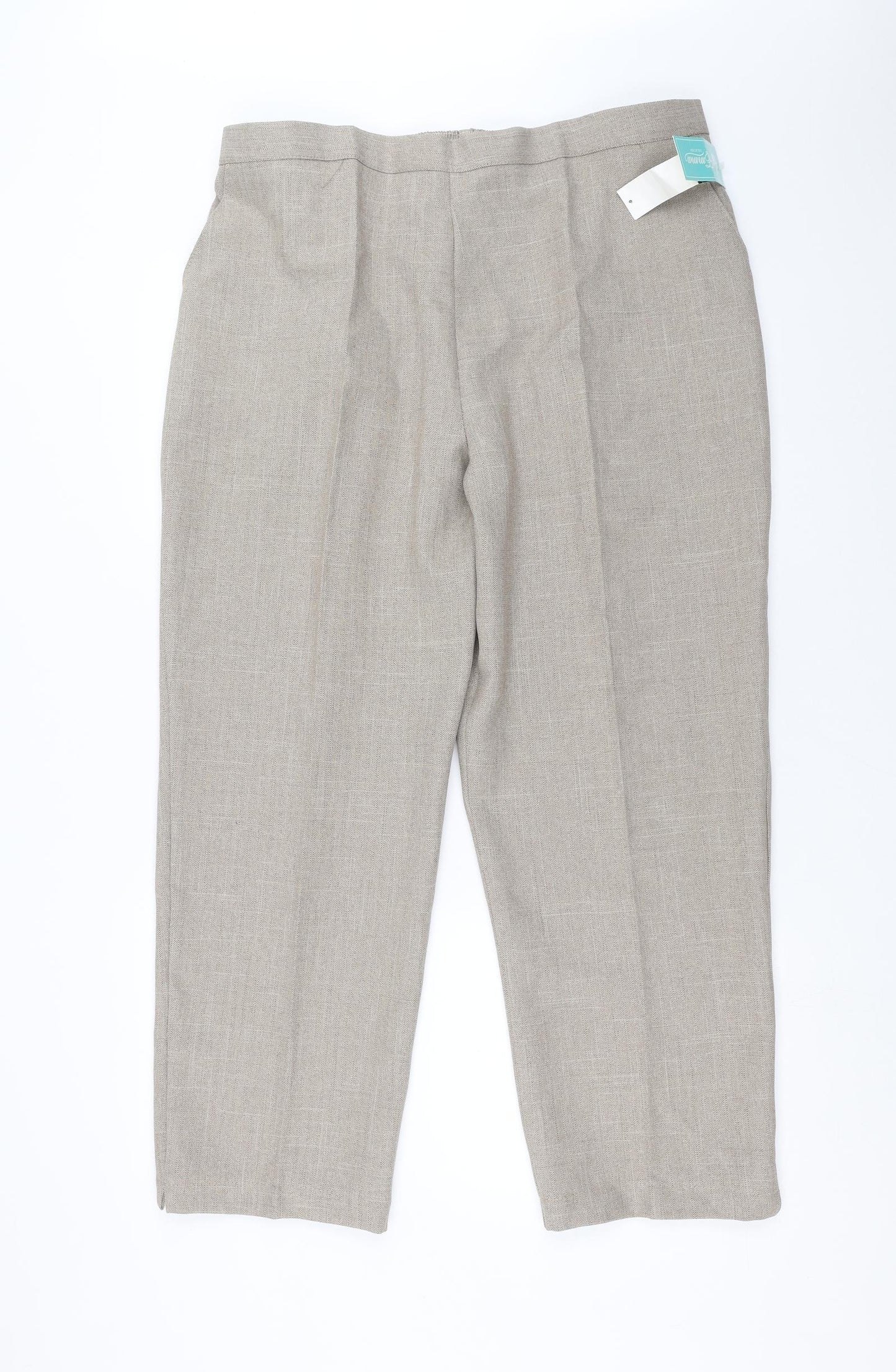 Womens UK Size 24 Emma Collection Regular Fit  Beige Trousers