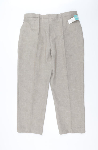 Womens UK Size 24 Emma Collection Regular Fit  Beige Trousers