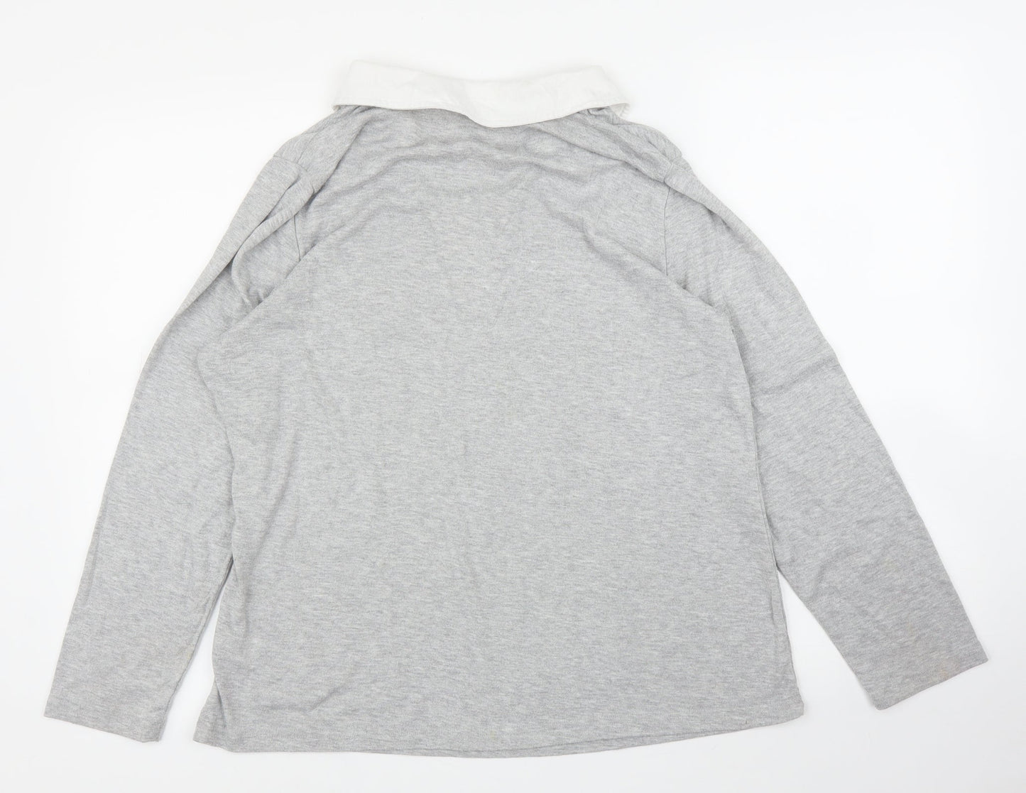 Womens UK Size L BM Casual Grey Basic Blouse