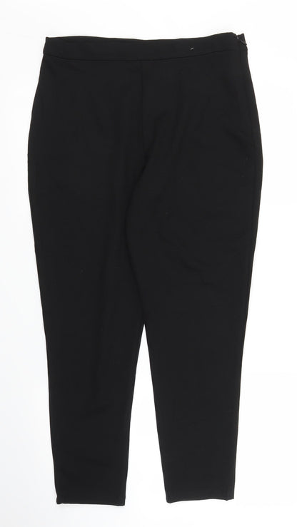 Womens UK Size 32 in M&S Regular Fit Carrot Black Trousers