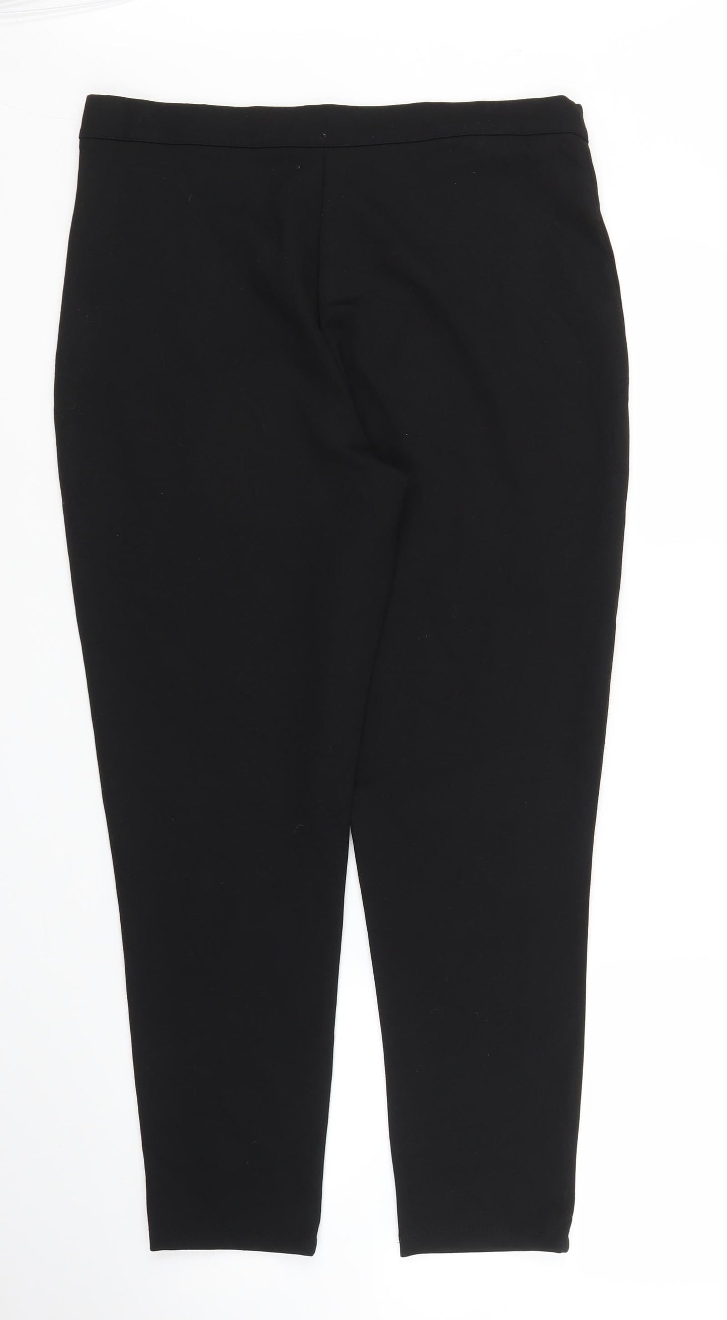 Womens UK Size 32 in M&S Regular Fit Carrot Black Trousers